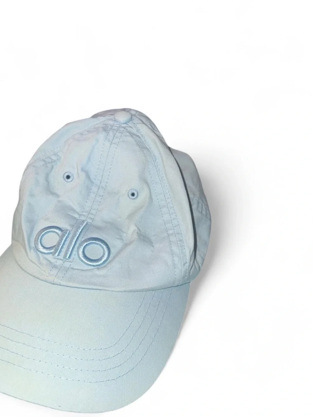 ALO Yoga Light Blue Embroidered Logo Baseball Cap